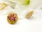 Preview: Blumen Knopf Ohrstecker Holz Button flower